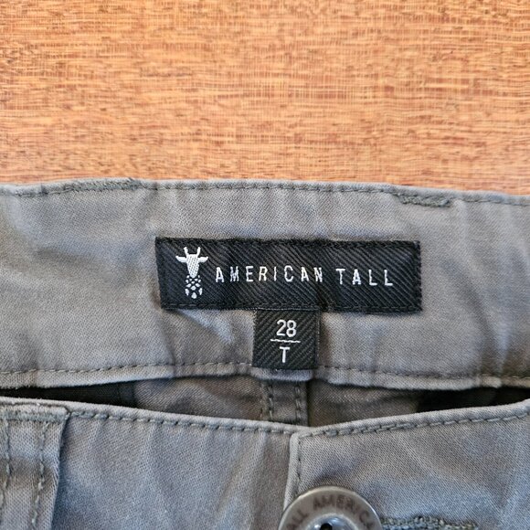 American Tall – Size 28T Camo Green – TAPERED-FIT Stretch Cotton Cargo Jogger Pa - Picture 3 of 7